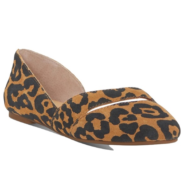 Lucky Brand Ashena D’Orsay Leopard Print Flat - Picture 1 of 5